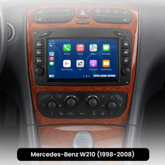 Mercedes-Benz W210 mm. 1998-2008 - 7 "-radio Apple CarPlay- ja Android -autojen kanssa
