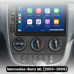 Mercedes-ML 03-05 - 9" radio Apple CarPlaylla ja Android Autolla 
