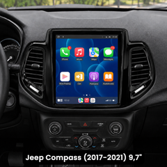 Jeep Compass 2017-2021 - 9,7" radio, jossa Apple CarPlay ja Android Auto 