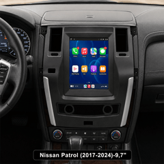 Nissan Patrol 2017-2024 - 9,7" radio, jossa Apple CarPlay ja Android Auto 