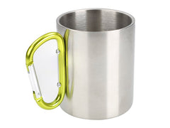 CARMOTIONin 300 ml teräsmuki karabiinikahvalla