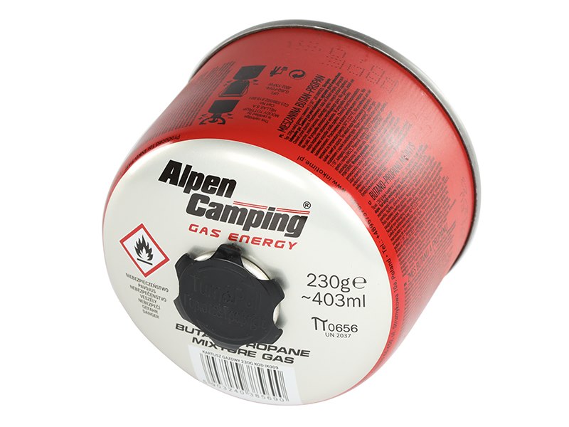 Yksinkertainen retkikeitin 230 g kaasupatruunalle