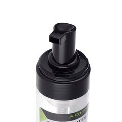 Läpinäkyvä 150 ml vaahtopullo mustalla pumpulla ja korkilla