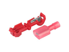 Punaiset T-tyypin pikaliittimet 0,5–1,5 mm² kaapeleille, 5 kpl