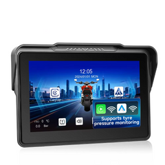 7” moottoripyörän näyttö CarPlaylla, Android Autolla, AirPlaylla ja TPMS:llä 