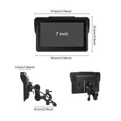 7” moottoripyörän näyttö CarPlaylla, Android Autolla, AirPlaylla ja TPMS:llä 