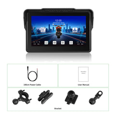 7” moottoripyörän näyttö CarPlaylla, Android Autolla, AirPlaylla ja TPMS:llä 