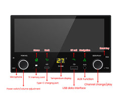 2DIN Touch Skærm Radio 6.86" – Trådløs Apple CarPlay & Android Auto (Universal)