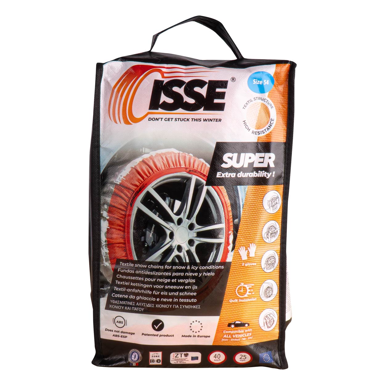 Isse Super tekstil-snekæder størrelse 54