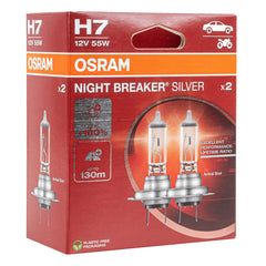 Osram H7 NIGHT BREAKER SILVER -halogeenipolttimot, 2 kpl.