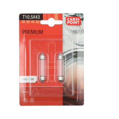 Carpoint Premium C10W -autopolttimot 12 V, 2 kpl. 