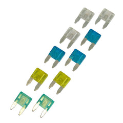 Carpoint mini-lattasulakkeet, lajitelma 15–30 A, 10 kpl 