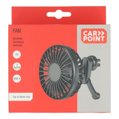 Carpoint USB-A -tuuletin suojaritilällä Ø10,5 cm 5 V 
