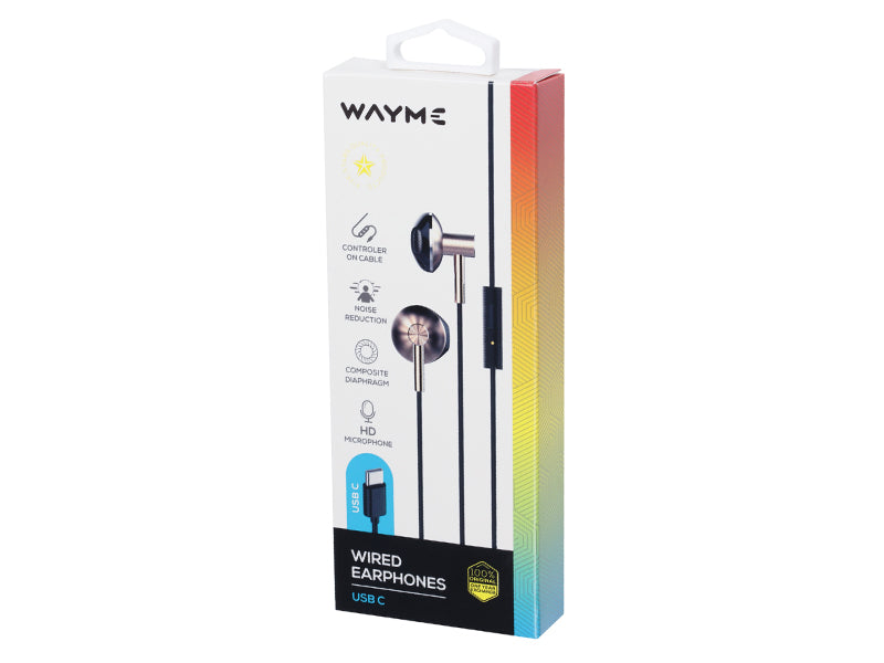 WAYME USB-C -kuulokkeet – In-Ear, mikrofoni ja melunvaimennus 