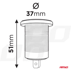 Tegning af 12-24 V USB-oplader