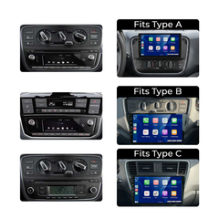 VW Up/Seat Mii/Skoda Citigo 17-23 - 9" radio Apple CarPlaylla ja Android Autolla