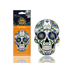Monivärinen auton ilmanraikastin Dia de los Muertos Gold Tatoo