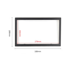 2 DIN asennuskehys autoradiolle – yleismallinen musta kehys 188 x 166 mm 