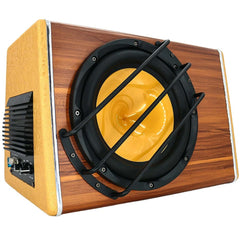 Subwoofer til bil 200W RMS – bagagerum bas 3800W med træfinish og stor højttalerenhed