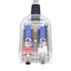 2-kanavainen High to Low Converter – RCA-linjalähtöadapteri auton radioon 