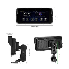 6,86” moottoripyörän näyttö CarPlaylla, Android Autolla, AirPlaylla ja TPMS:llä 