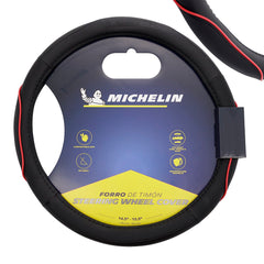 M-kokoinen musta-punainen ratinsuojus 36,8–39,4 cm ratille