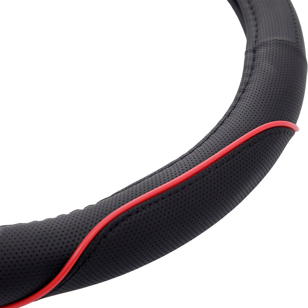 Musta-punainen ratinsuojus 36,8–39,4 cm ratille