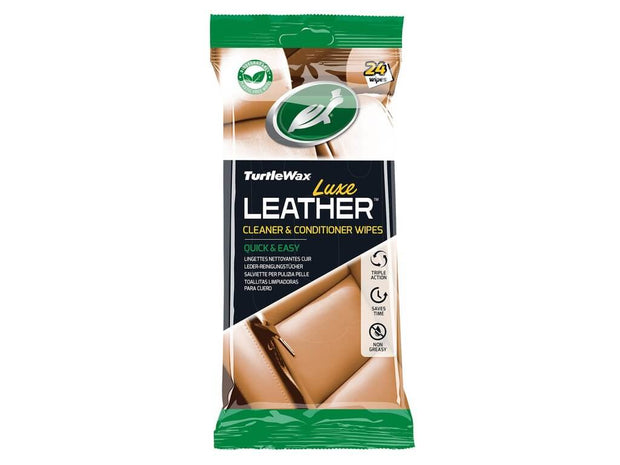 Turtle Wax Luxe Leather Wipes – nahanhoitopyyhkeet 24 kpl 